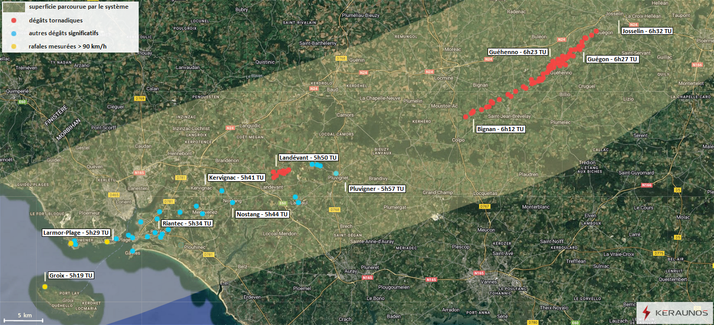 Tornade EF2 à Guéhenno (Morbihan) le 2 septembre 2025