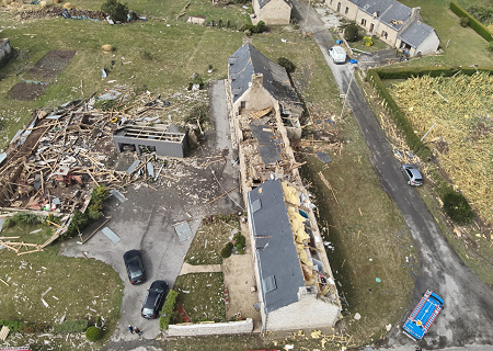 Tornade EF2 à Guéhenno (Morbihan) le 2 septembre 2025