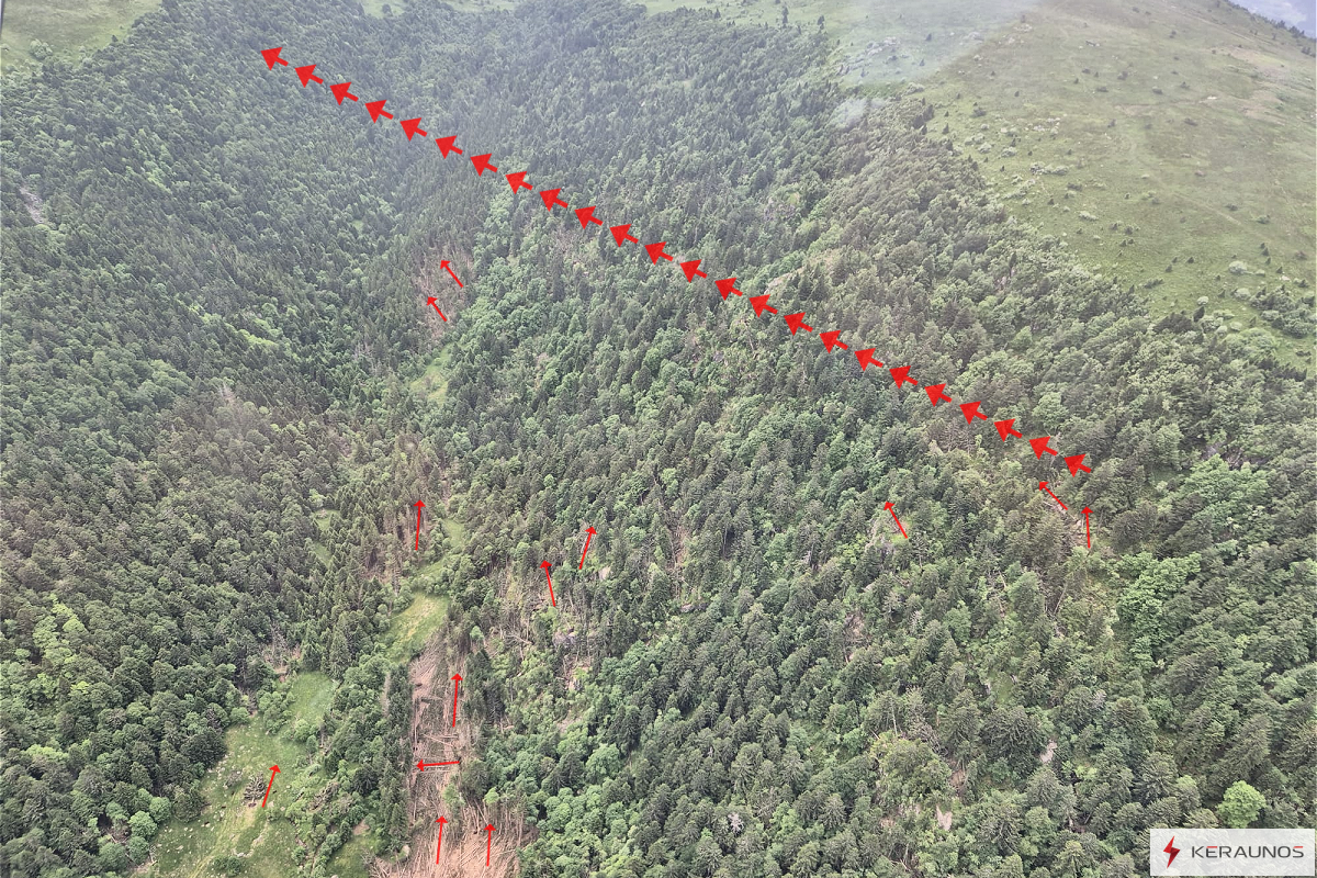 Tornade EF2 à Roche-en-Forez (Loire) le 1er juin 2025