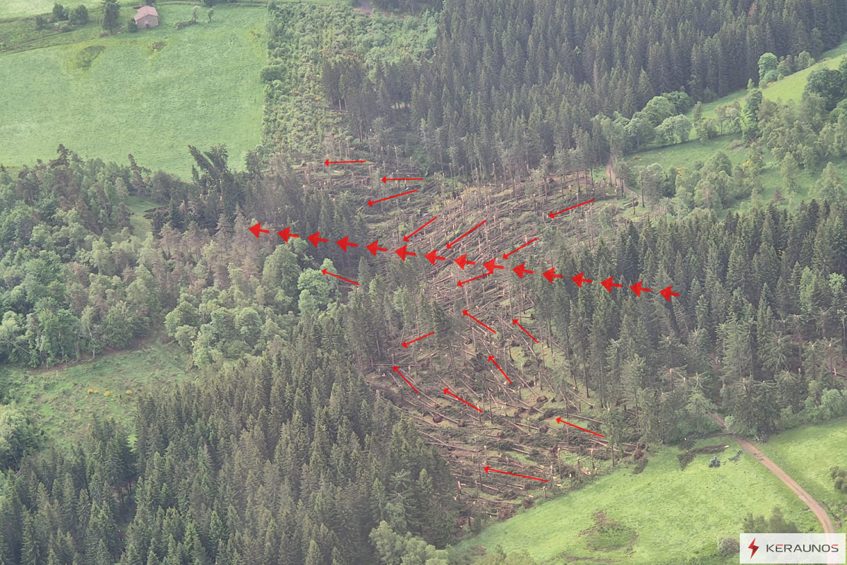 Tornade EF2 à Roche-en-Forez (Loire) le 1er juin 2025
