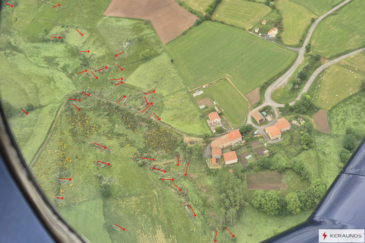 Tornade EF2 à Roche-en-Forez (Loire) le 1er juin 2025