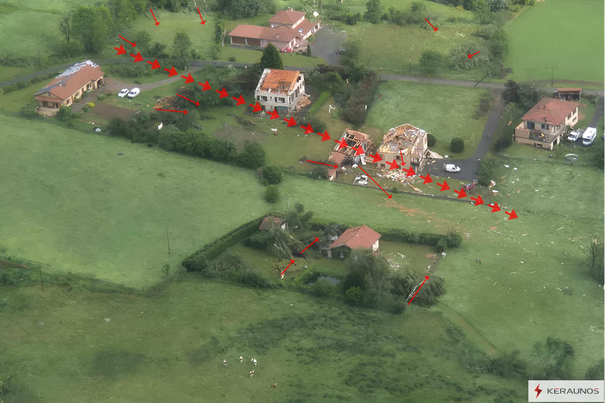 Tornade EF2 à Roche-en-Forez (Loire) le 1er juin 2025