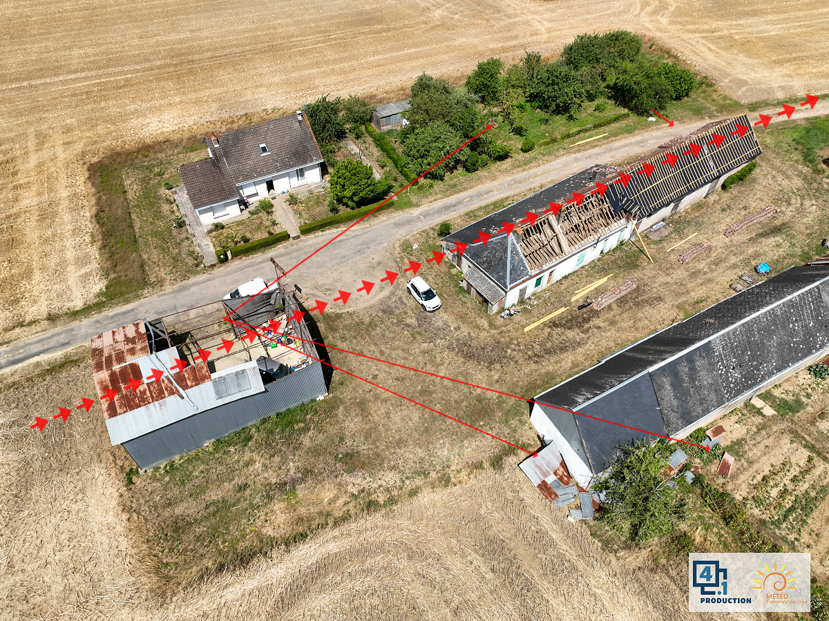 Tornade EF0 à Saint-Amand-Longpré (Loir-et-Cher) le 6 juillet 2025