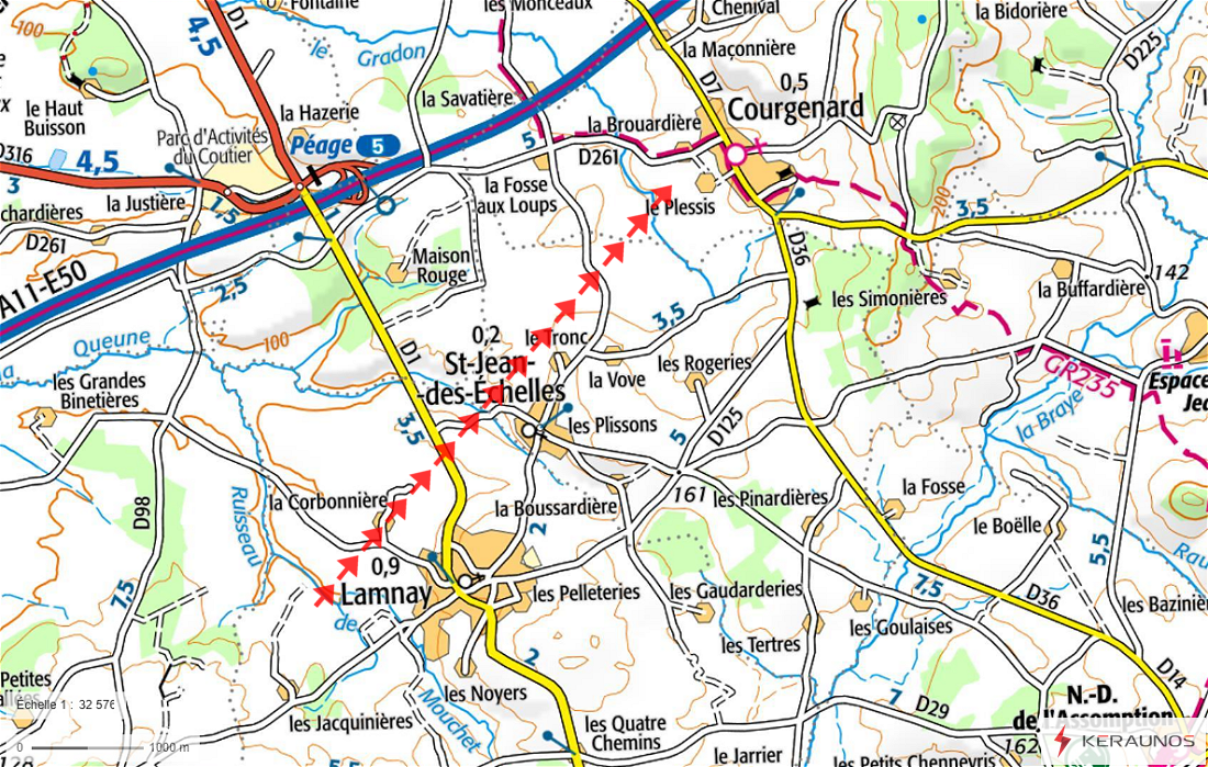 Tornade EF1 à Saint-Jean-des-Echelles (Sarthe) le 21 août 1925