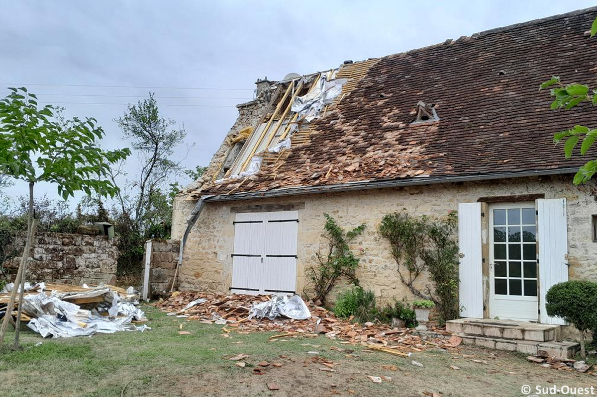 Tornade EF1 à Saint-Rabier (Dordogne) le 29 août 2025