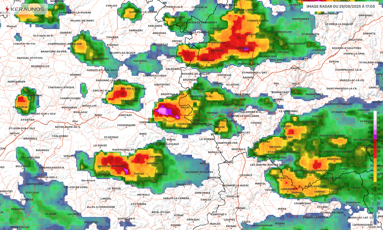 Tornade EF1 à Saint-Rabier (Dordogne) le 29 août 2025