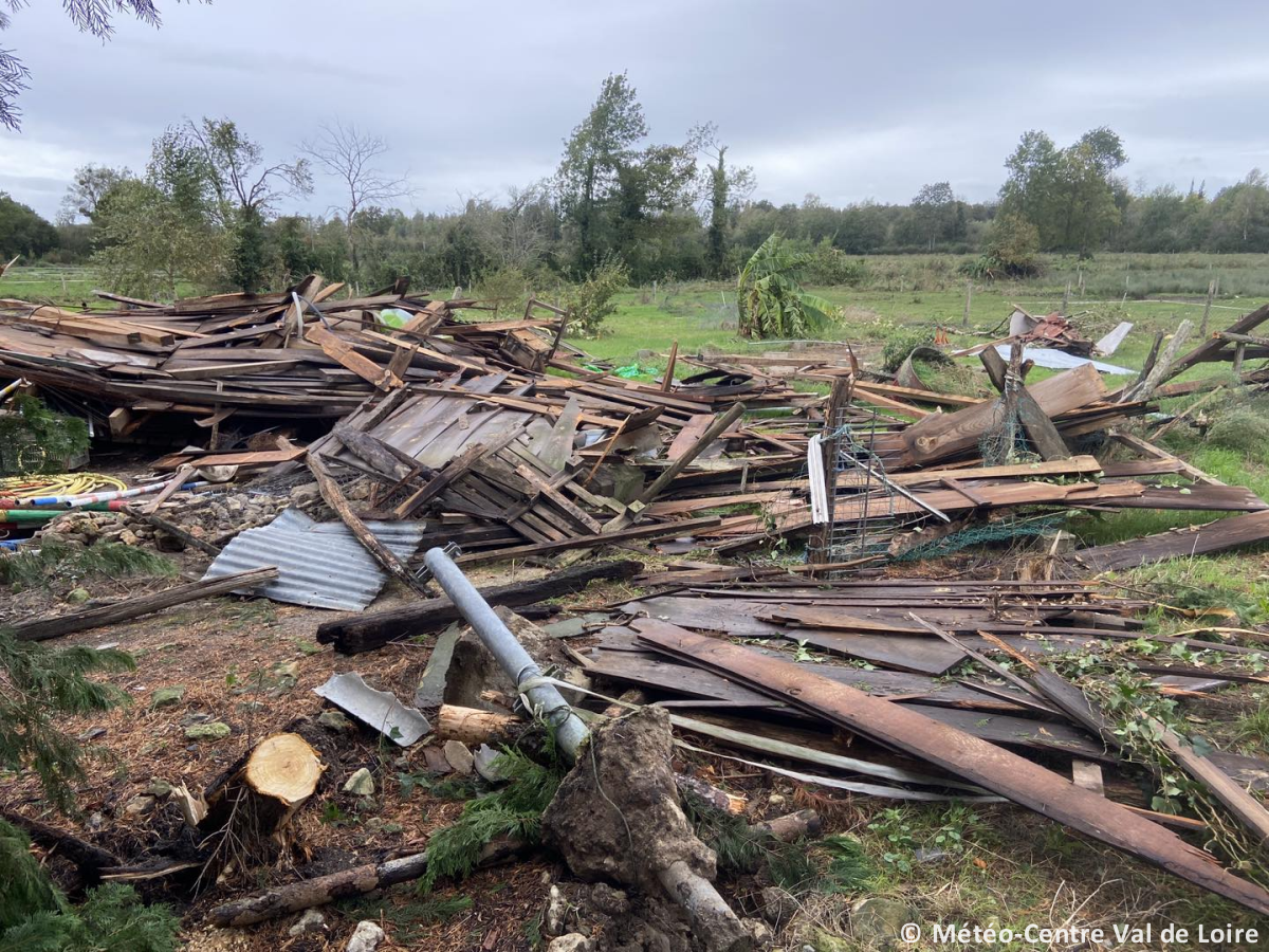 Tornade EF1 à Sainte-Gemme (Indre) le 23 septembre 2024