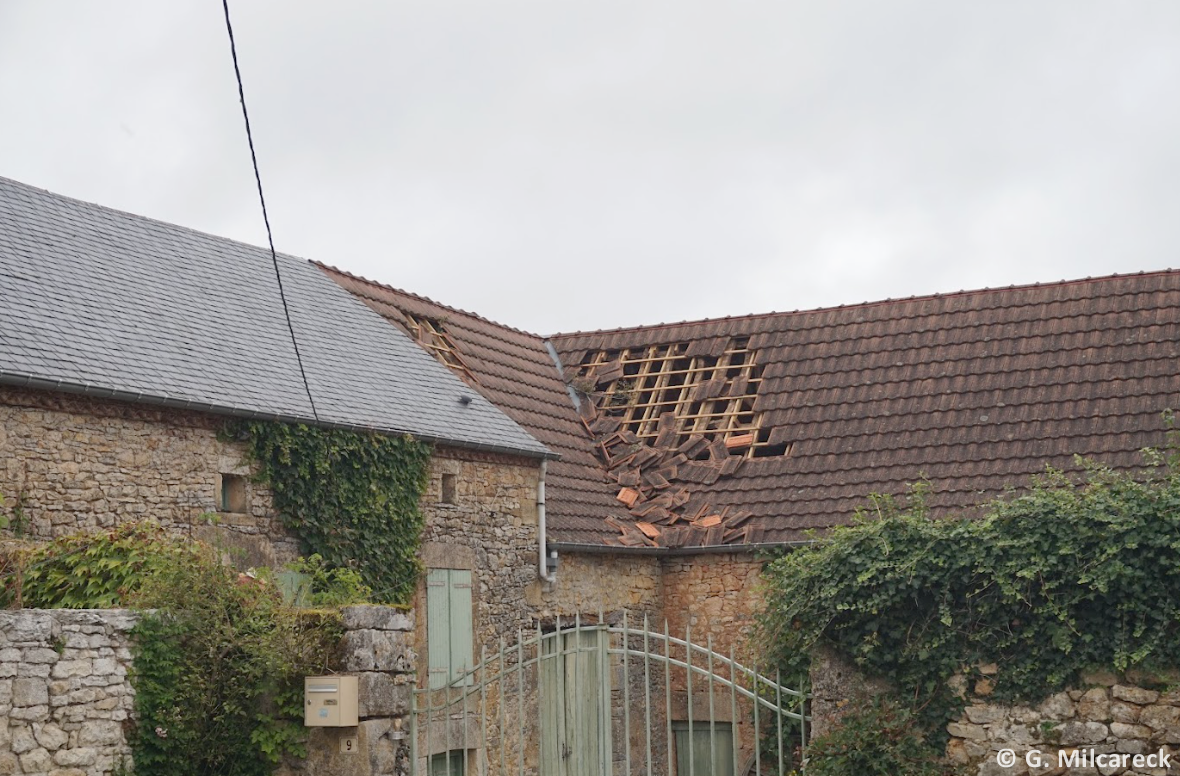 Tornade EF0 à Sainte-Orse (Dordogne) le 23 juillet 2025