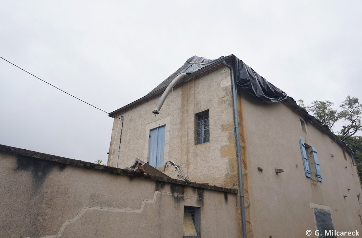 Tornade EF0 à Sainte-Orse (Dordogne) le 23 juillet 2025