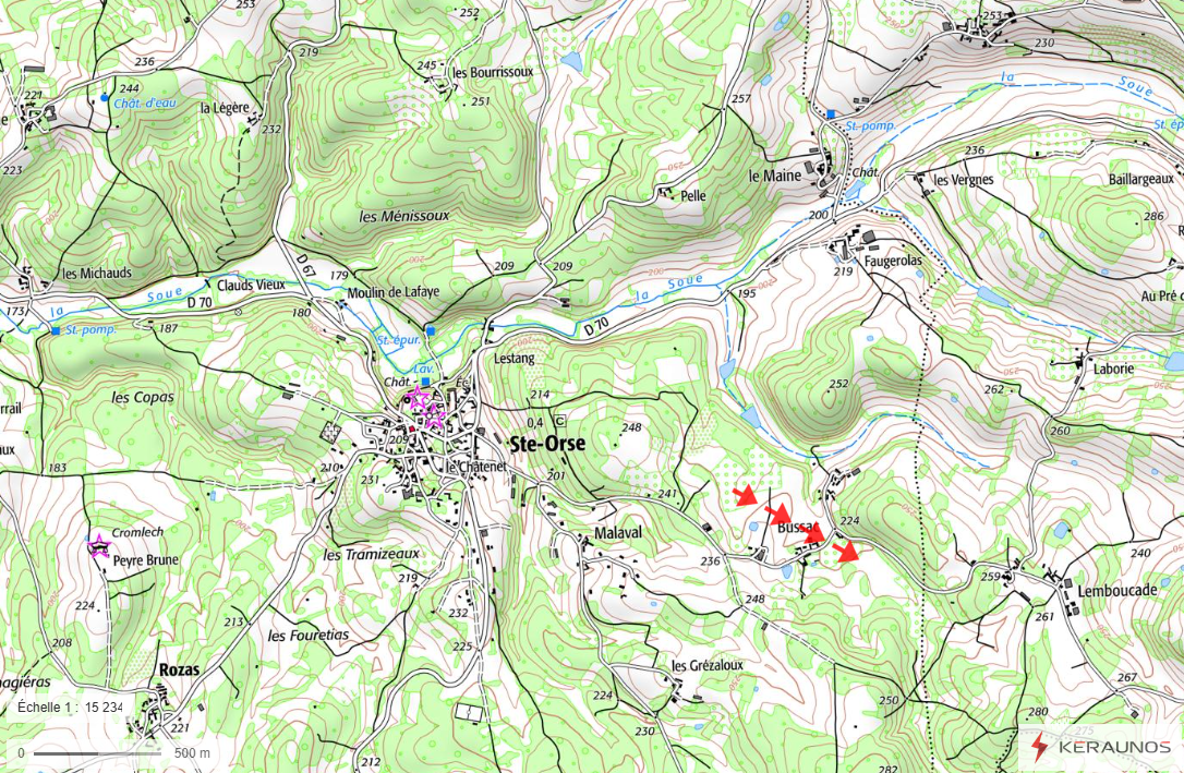 Tornade EF0 à Sainte-Orse (Dordogne) le 23 juillet 2025
