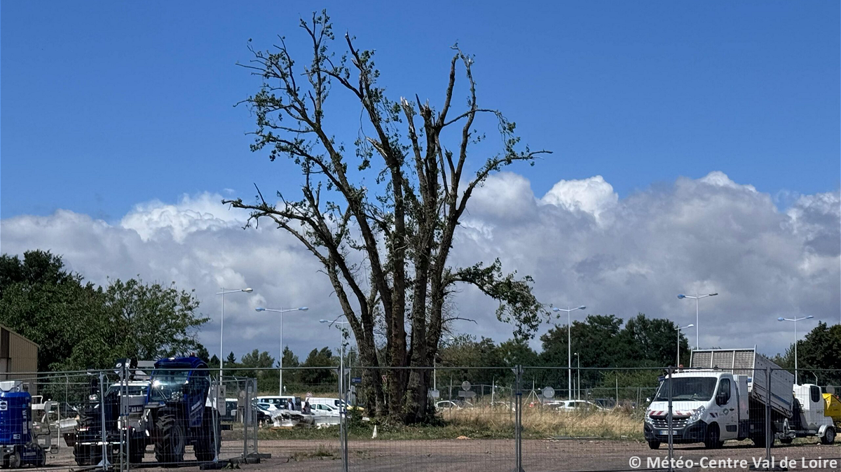 Tornade EF1 à Tours (Indre-et-Loire) le 21 juillet 2025