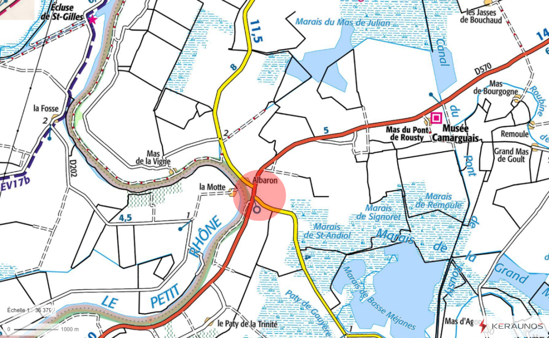 Tornade EF1 à Arles (Bouches-du-Rhône) le 10 juin 1909
