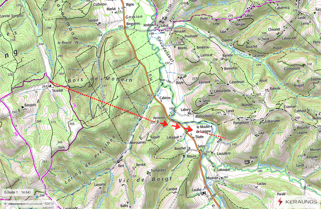Tornade EF1 à Lasseube (Pyrénées-Atlantiques) le 25 janvier 2026
