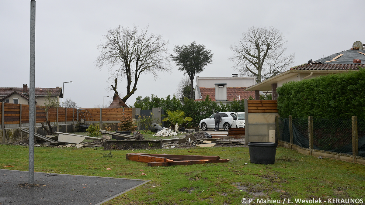 Tornade EF1 à Mios (Gironde) le 31 janvier 2026