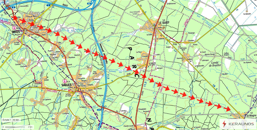 Tornade EF1 à Mios (Gironde) le 31 janvier 2026