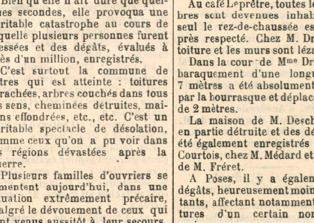 Tornade EF2 à Pîtres (Eure) le 9 octobre 1935