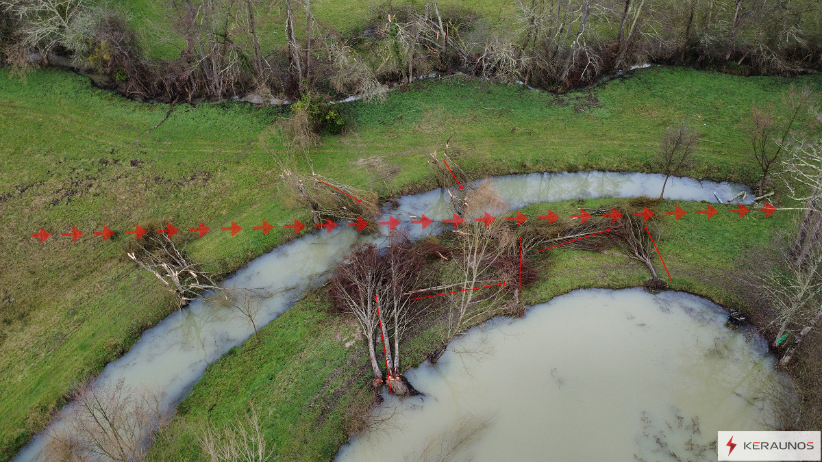 Tornade EF1 à Riocaud (Gironde) le 25 janvier 2026