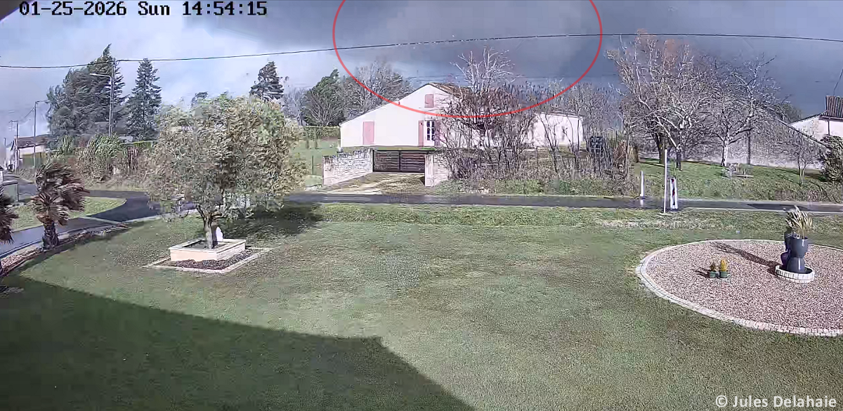 Tornade EF1 à Riocaud (Gironde) le 25 janvier 2026