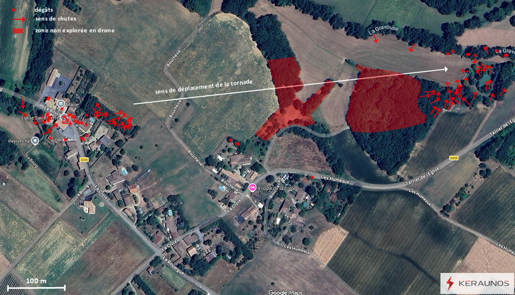 Tornade EF1 à Riocaud (Gironde) le 25 janvier 2026