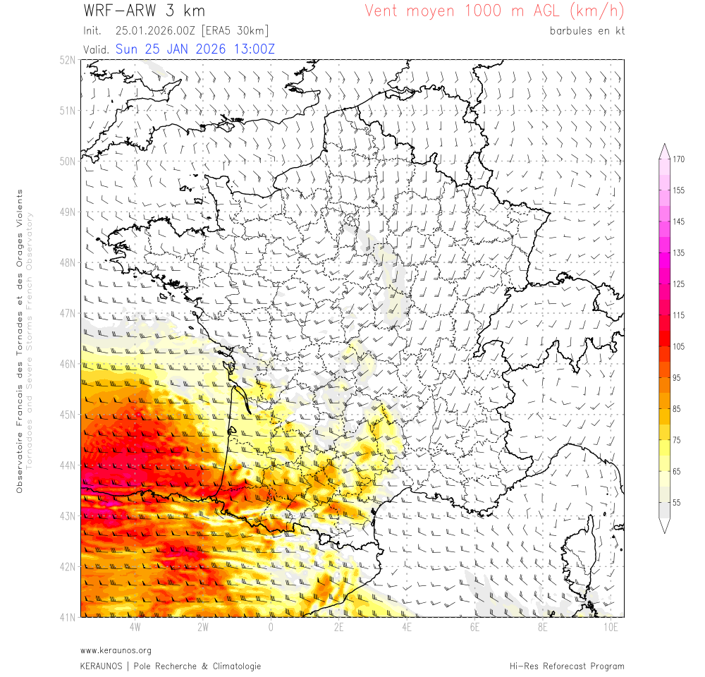 Tornade EF1 à Riocaud (Gironde) le 25 janvier 2026