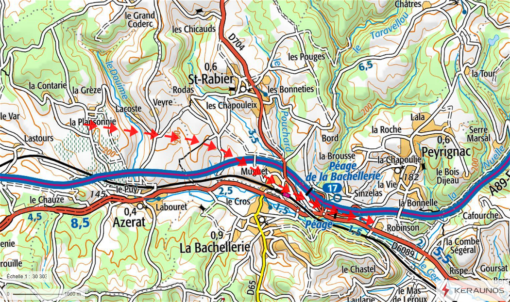 Tornade EF1 à Saint-Rabier (Dordogne) le 29 août 2025