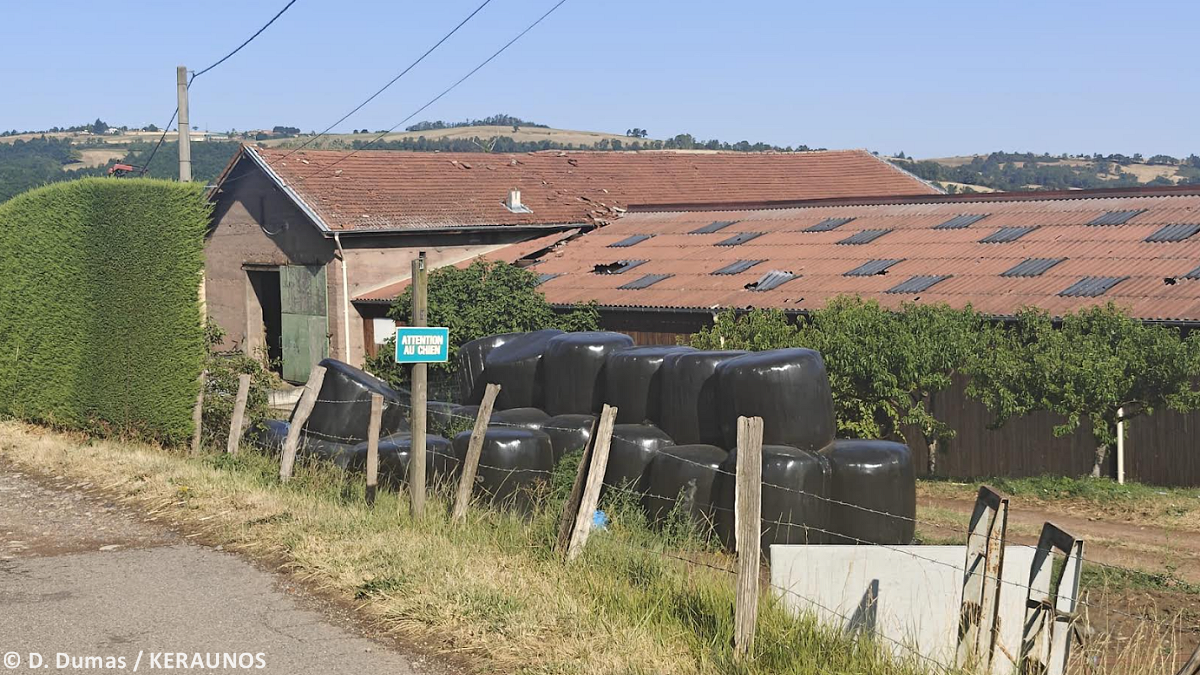 Tornade EF1 à Villars (Loire) le 16 juillet 2026