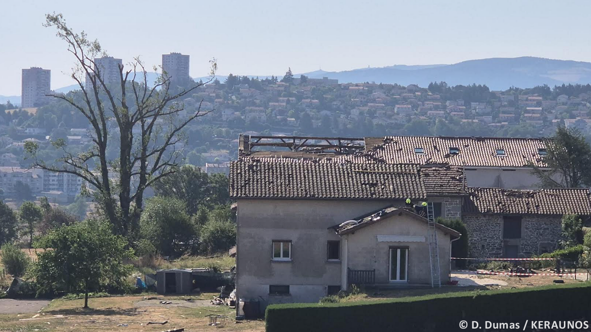 Tornade EF1 à Villars (Loire) le 16 juillet 2026