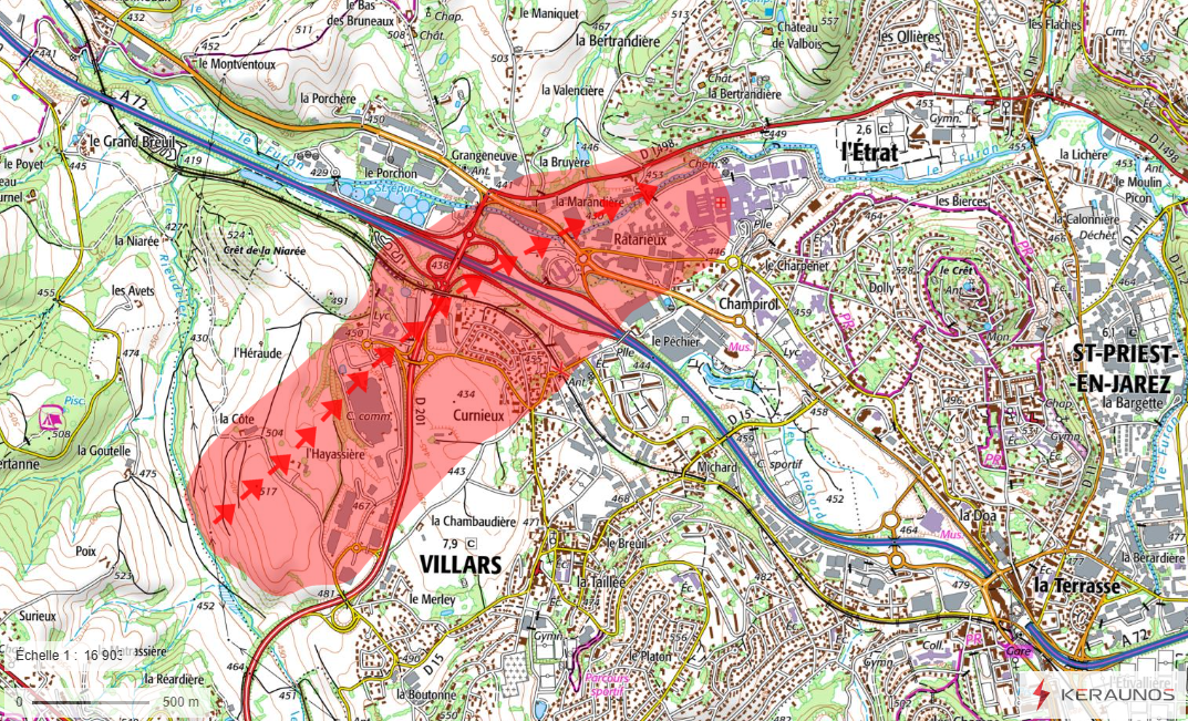 Tornade EF1 à Villars (Loire) le 16 juillet 2026
