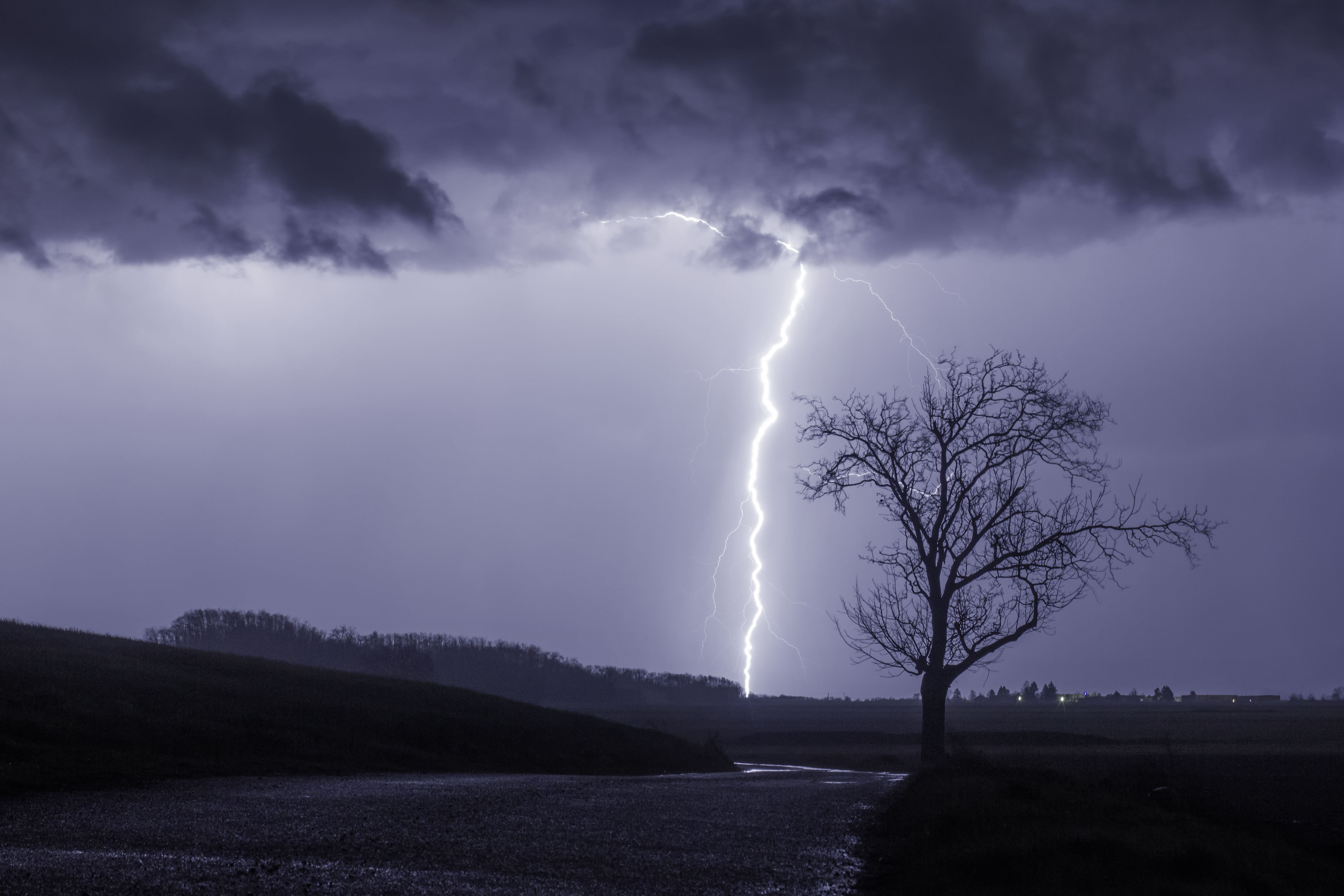 Orage ayant abordé le centre Isère avec de grosses rafales et de la foudre plutôt esthétique pour un mois de mars - 13/03/2023 22:00 - Frédéric Sanchis