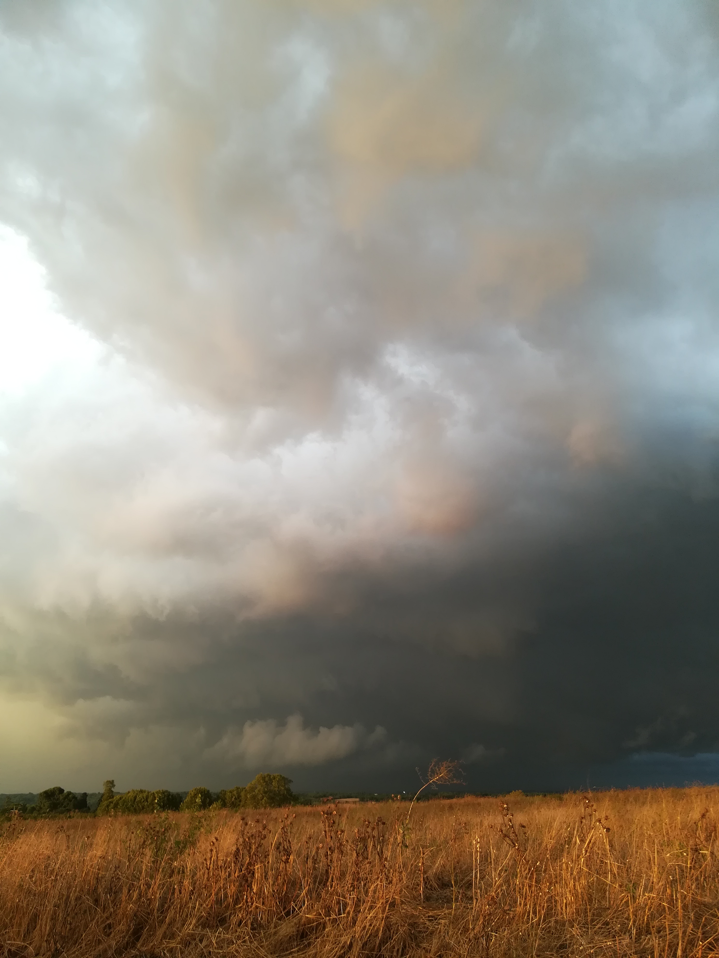 Suivi de la cellule orageuse ayant traversé l'Aude et l'Hérault le 16 août, depuis l'ouest de Béziers. L'orage continue lentement sa progression vers Sète et Montpellier. - 16/08/2022 20:30 - Jérôme Decoupigny