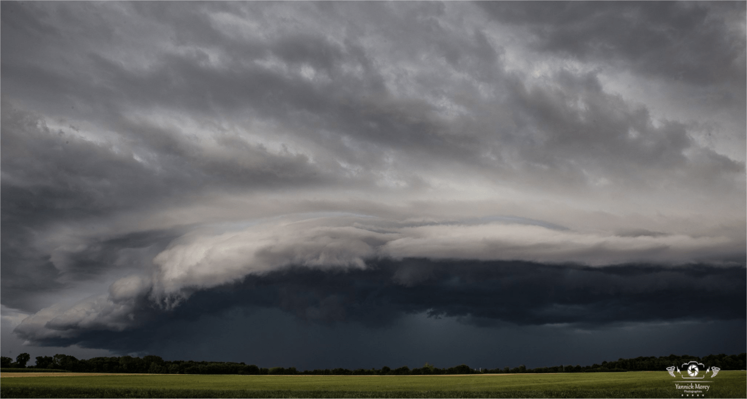 Arcus sur la Bresse (71) cet après-midi photographié à Thurey accompagné de très fortes rafales de vent. - 09/07/2017 18:00 - Yannick MOREY