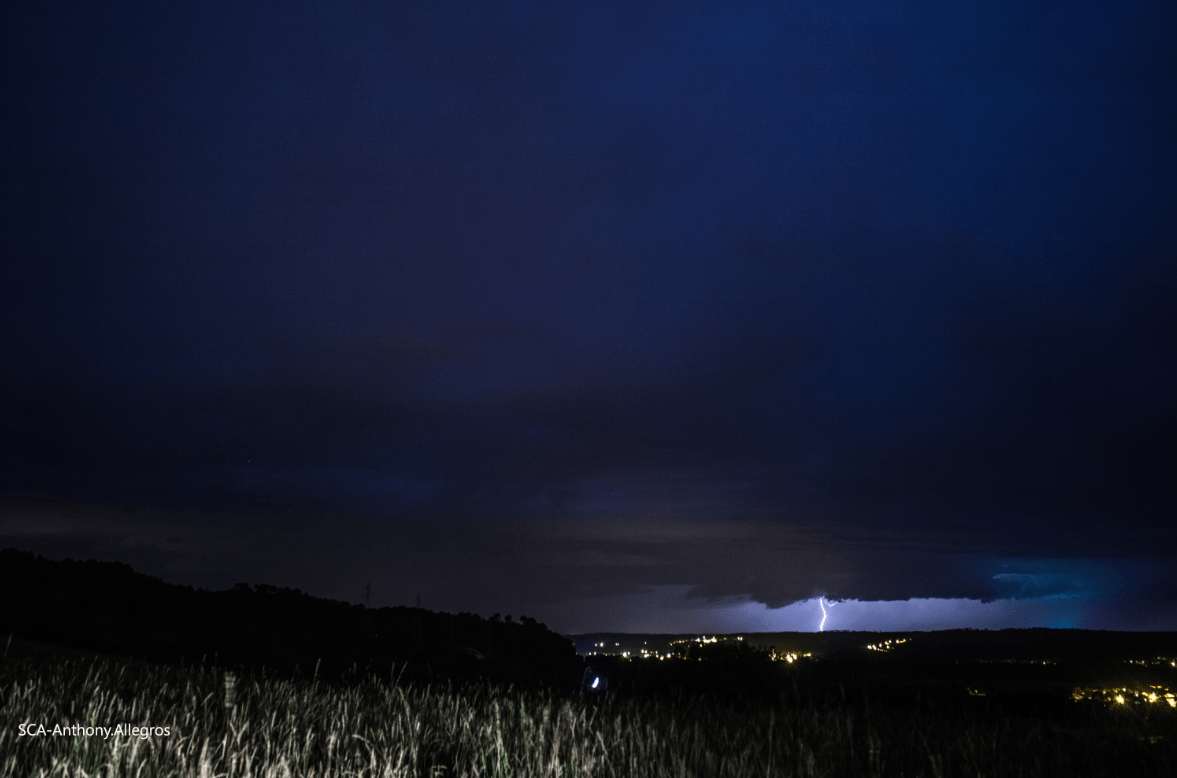 Gros orages qui ont touché l'ouest de la Dordogne dont le secteur de Mussidan - 08/06/2017 23:00 - Anthony Allegros