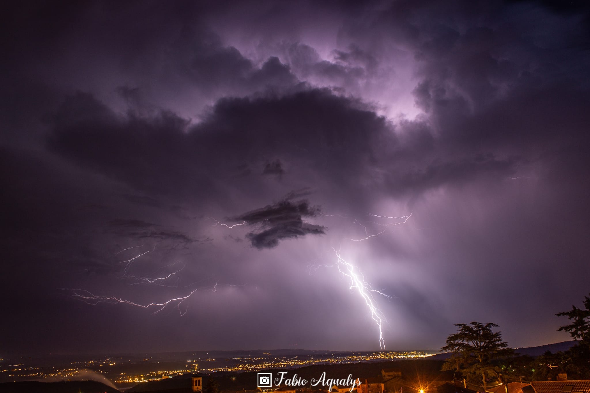 Orage depuis Pelussin - 06/07/2019 23:00 - Fabio 