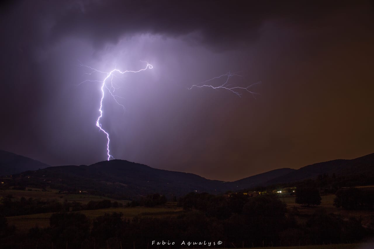 Foudre, orage massif du Pilat - 12/08/2018 23:00 - Fabio Aqualys