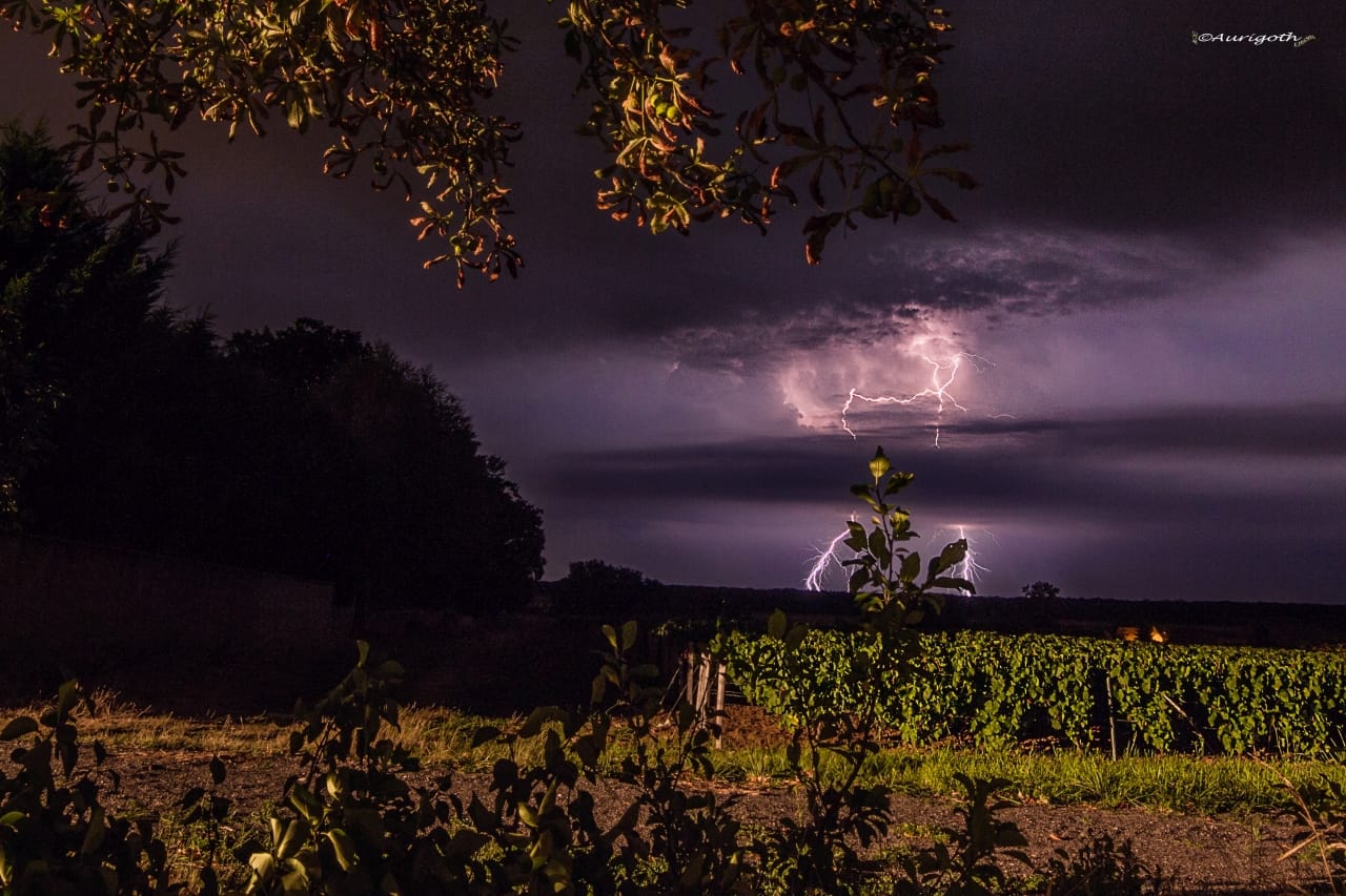 Foudre un soir d'été entre chalon sur saone et beaune - 01/08/2020 23:33 - Florian Michel