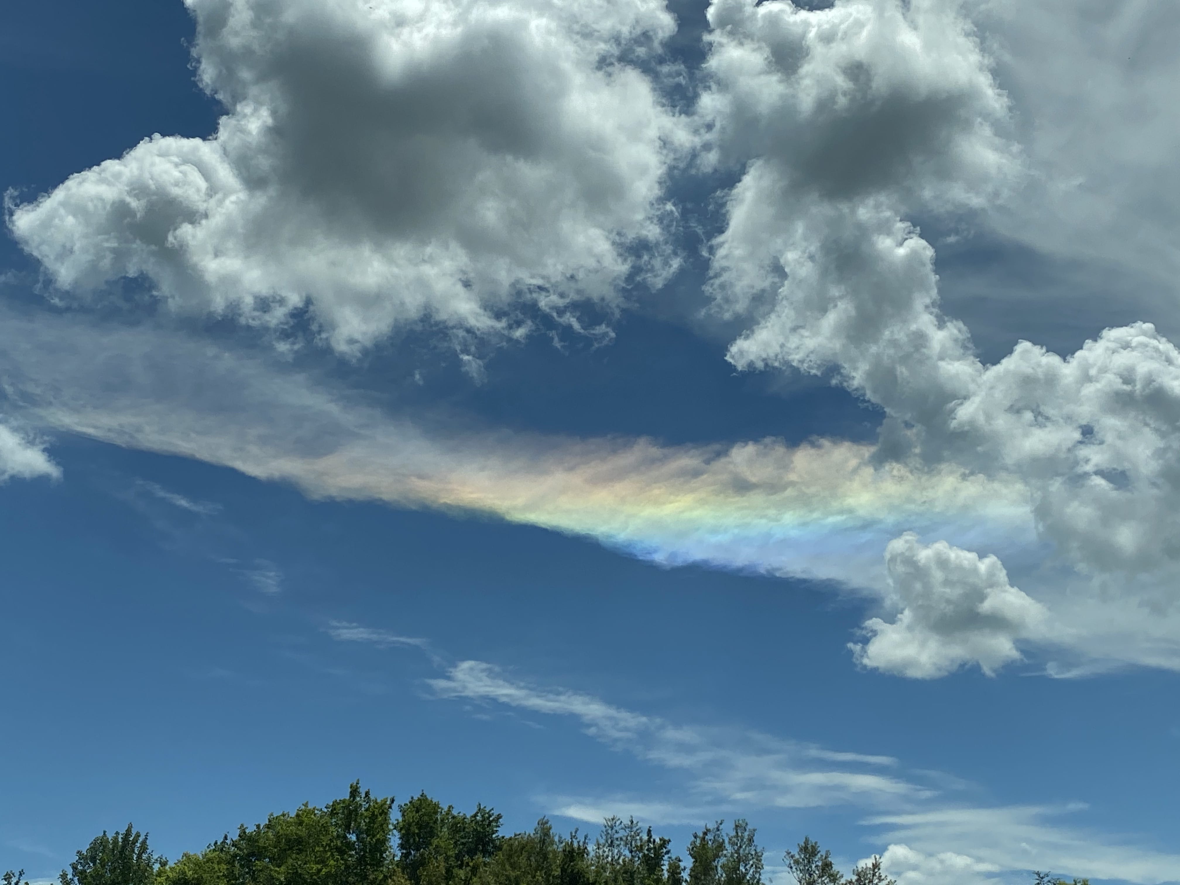 arc circumhorizontal observé dans la région d'Yverdon (suisse), a duré environ 10 minutes - 21/06/2020 13:20 - Myriam Jordan