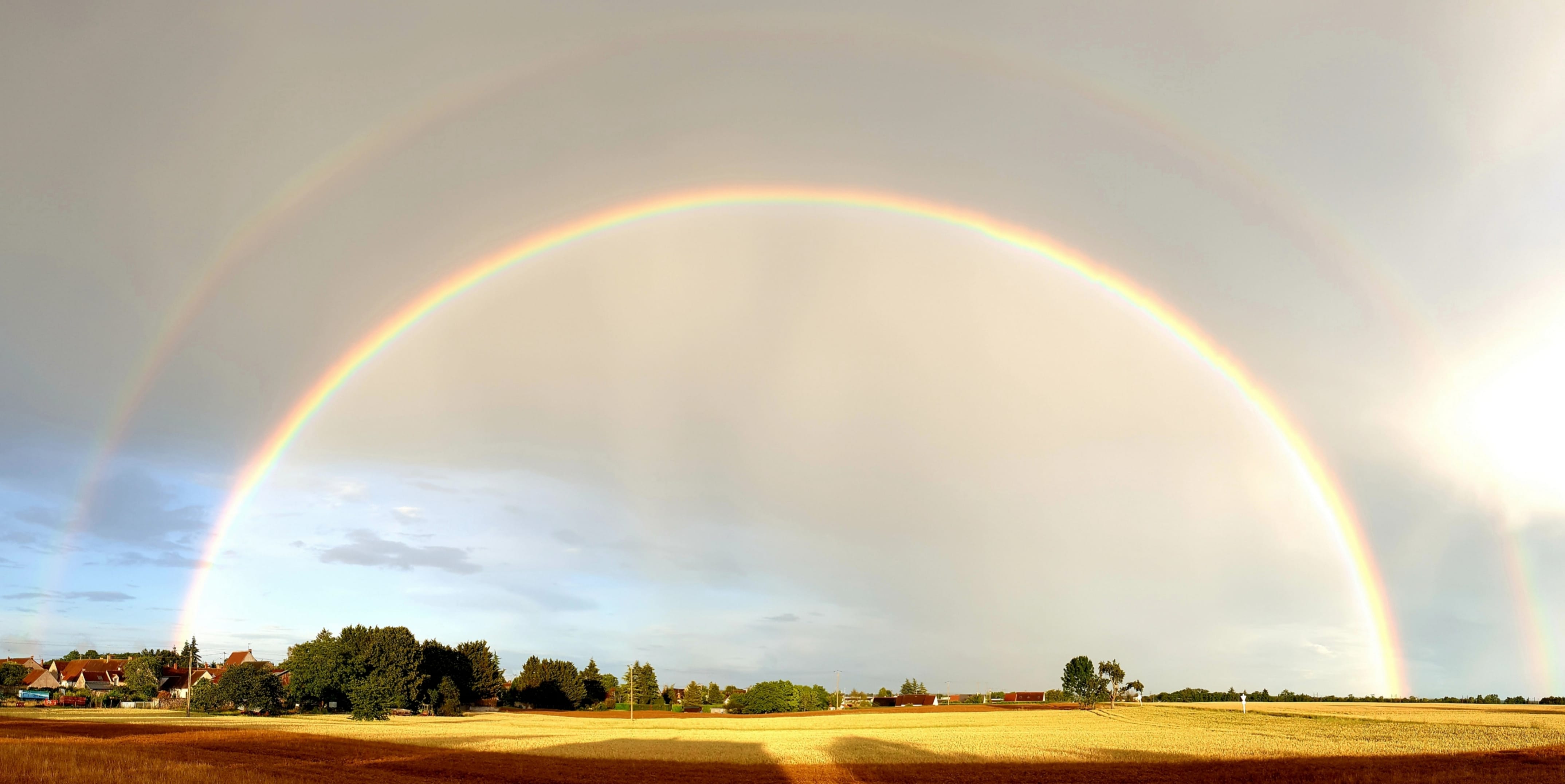 Double arc en ciel à Saint Denis sur Loire (41) - 16/06/2020 21:10 - Cédric Pelé