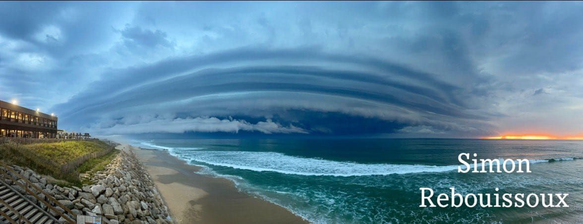 Atterrissage de la cellule sur Lacanau, bel arcus en amont. - 16/06/2021 21:00 - Simon REBOUISSOUX
