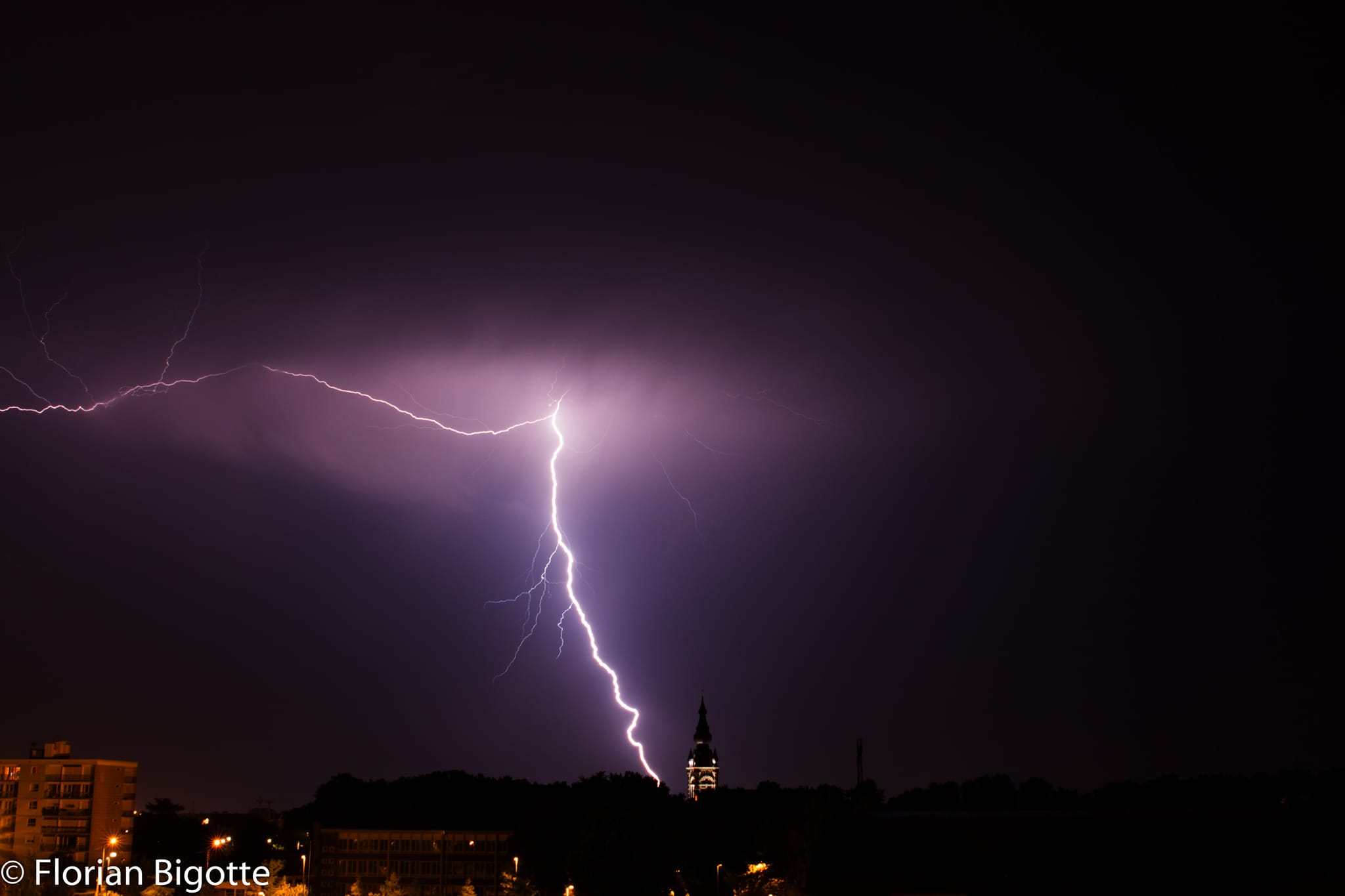 Orage sur Valenciennes - 07/08/2018 22:00 - Florian Bigotte