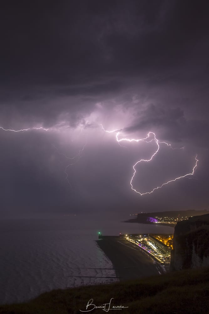 Orage au dessus du Treport - 13/08/2020 22:00 - Benoist LAROCHE