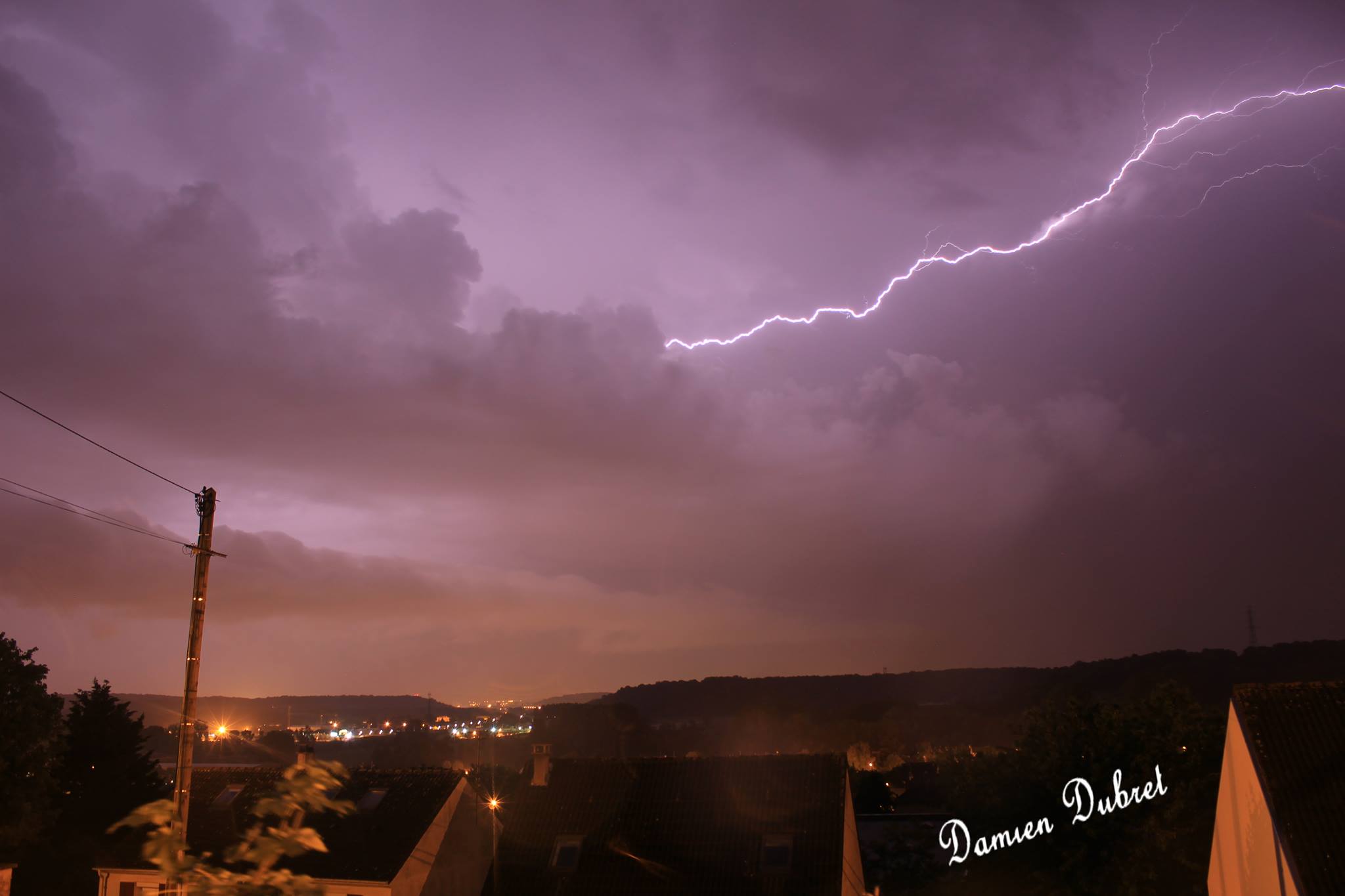 Magnifique chasse aux orages hier soir du côté de Cire les Mello, Rousseloy, Mouy et Ars. - 29/05/2018 23:00 - Damien Dubret