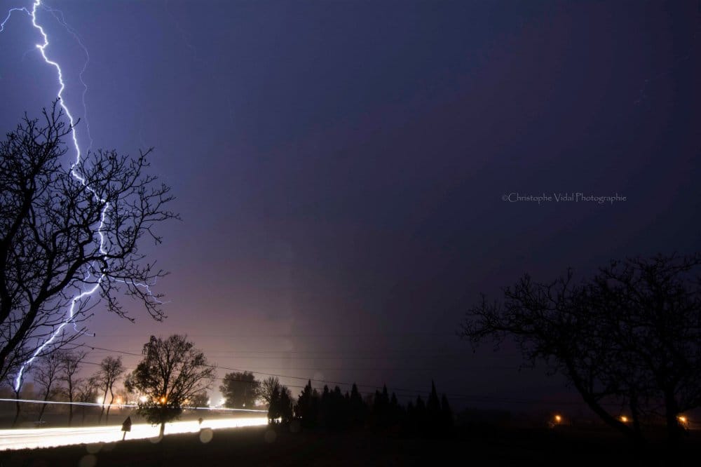 Orage fort à Castelnaudary dans l'Aude. - 23/11/2016 21:00 - Christophe VIDAL