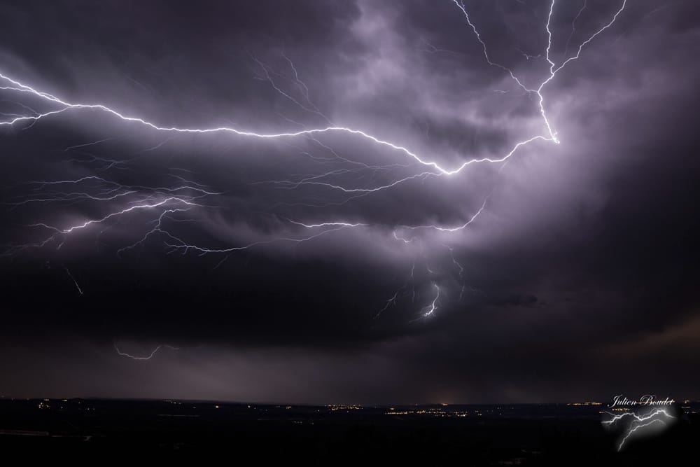 Orage du 27 juin entre Alè et Bagnols sur cèze - 27/06/2017 22:45 - Julien BOUDET