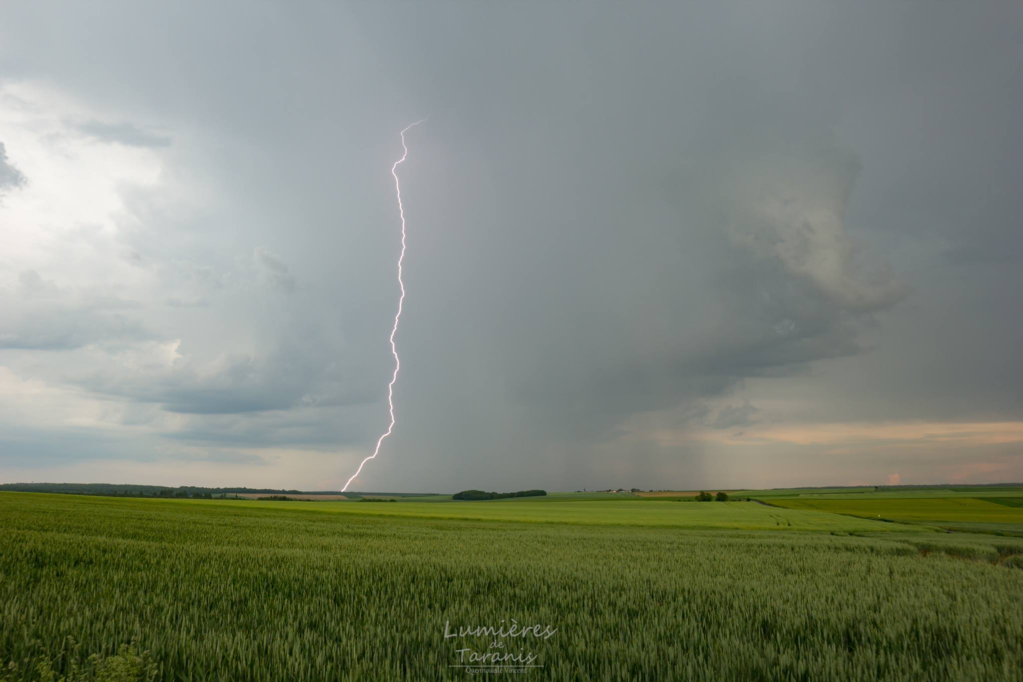 Les orages ont été bien actifs localement sur la Lorraine hier samedi. Impact photographié dans le sud de la Meuse. - 27/05/2017 18:00 - Vincent QUENNOUELLE