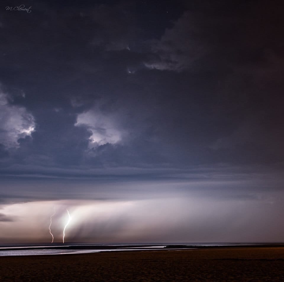 Orage sur la côte d'Opale (Berck Plage) - 30/08/2017 02:00 - Clement Michael