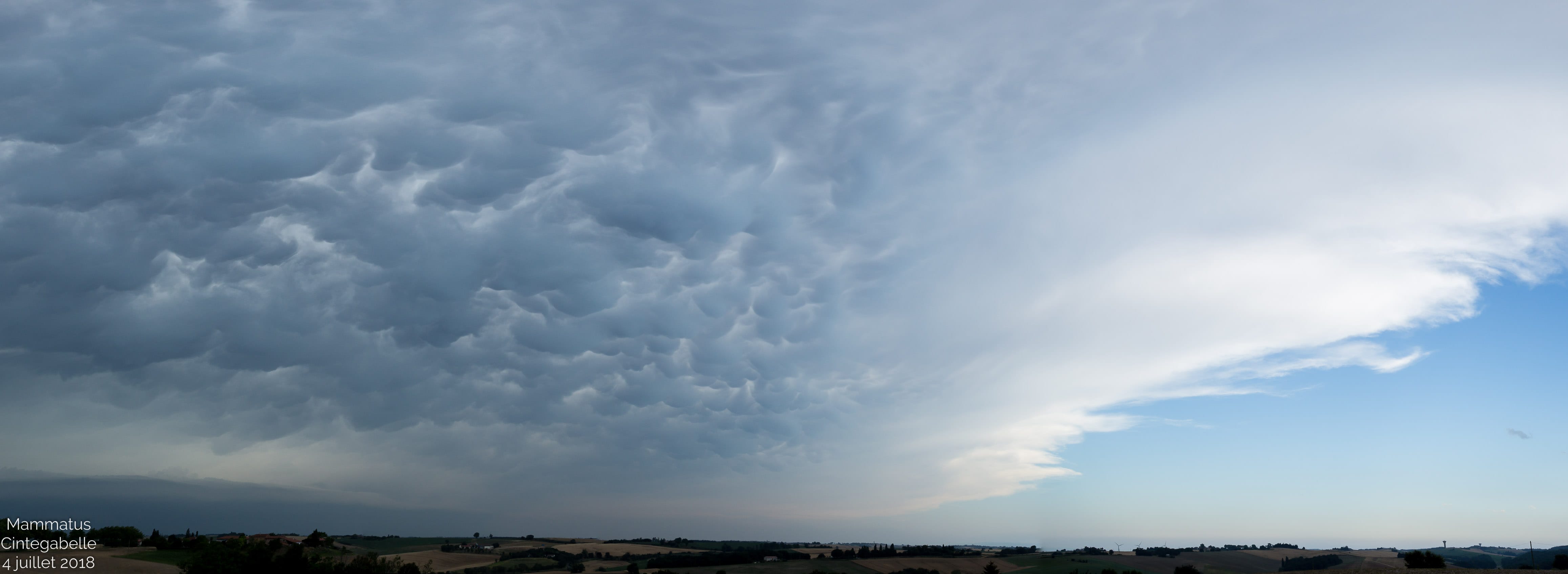 Mammatus à Cintegabelle en fin d'après midi du 4 juillet 2018 - 04/07/2018 00:20 - Vincent Cornu