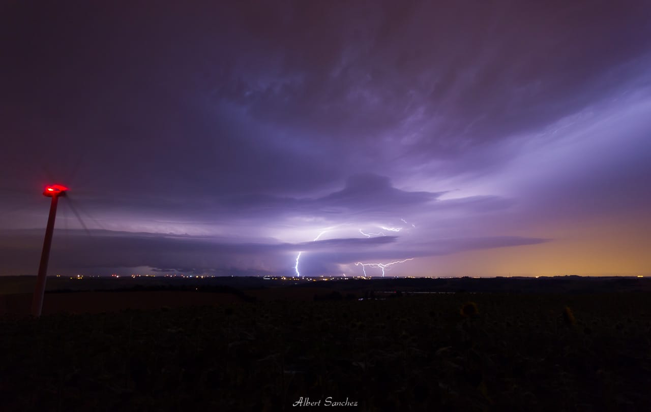 Orage dans le Lauraguais - 13/07/2018 00:09 - Albert Sanchez