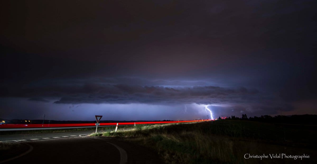 Orage sur du coté de Castelnaudary en Occitanie - 14/07/2018 00:20 - Christophe Vidal