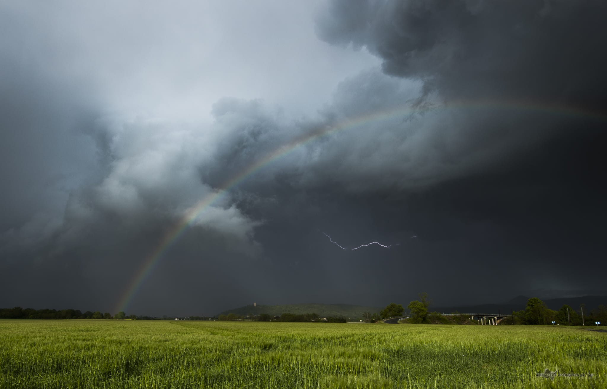 Arc en ciel et orage dans l'Ain - 09/05/2019 18:50 - Brice Volo