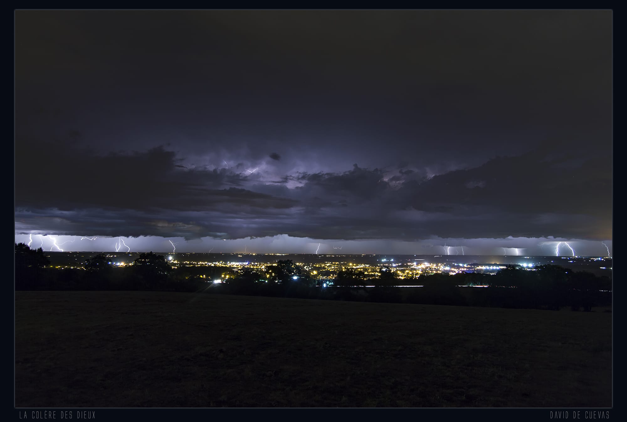 La Colère des Dieux, Orage dans le Bocage Vendéen au dessus des Herbiers. - 28/08/2018 22:30 - David de Cuevas